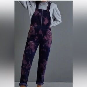 Women's Tie-Dye Overalls size 27 Anthropologie corduroy